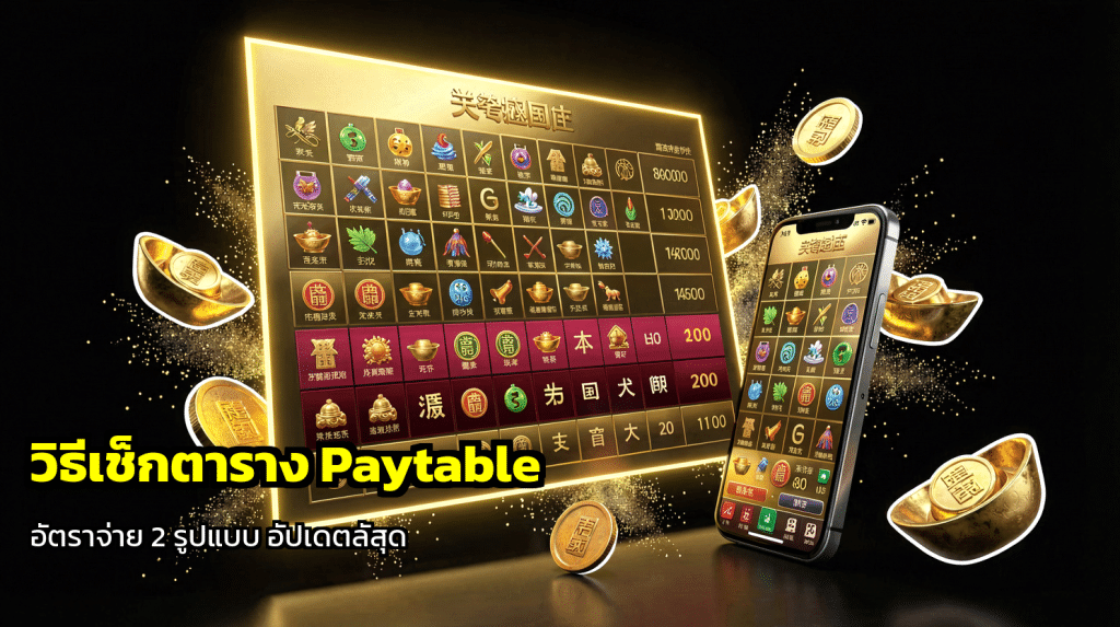 วิธีเช็กตาราง Paytable อัตราจ่าย